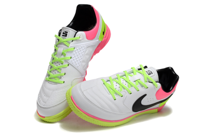 Nike Street Gato IC Football Shoes - White/Black/Pink/Yellow
