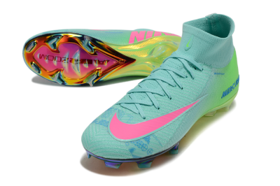 Nike Air Zoom Mercurial Superfly 10 Elite FG Football Boots - Jade/Pink/Blue