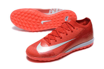 Nike Air Zoom Mercurial Vapor 16 Elite TF Football Shoes - Red/White