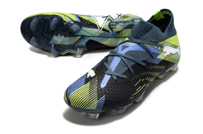 Puma Future Ultimate FG Football Boots - Black/Yellow/Blue
