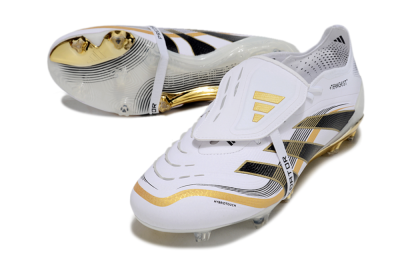 Adidas Predator Elite Foldover Tongue FG Football Boots - White/Black/Gold