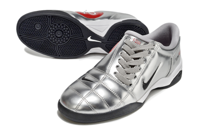 Nike Total 90 II IC Football Shoes - Silver/Black/White