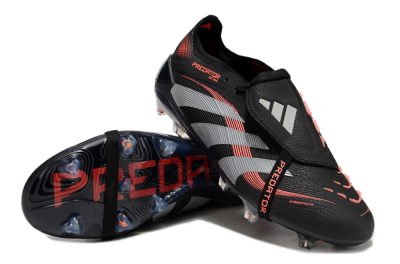 Adidas Predator Elite 25 Foldover Tongue FG Football Boots - Black/Red/Grey