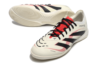 Adidas Predator 25 Elite IC Football Shoes - Beige/Black/Red