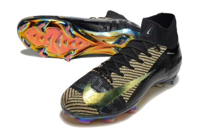 Nike Air Zoom Mercurial Superfly 10 Elite FG Football Boots - Black/Gold/White