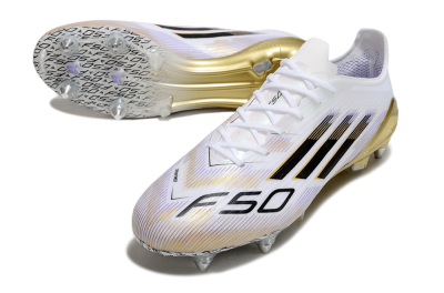 Adidas F50 Elite SG Football Boots - White/Black/Gold
