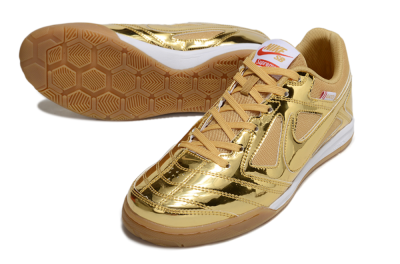 Nike Street Gato IC Football Shoes - Gold/White/Brown