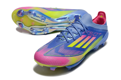 Adidas F50+ Elite Lightstrike Pro FG Football Boots - Blue/Yellow/Pink
