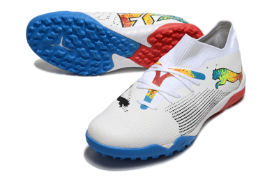 Puma Future 7 Ultimate TF Football Shoes - White/Yellow/Red/Blue