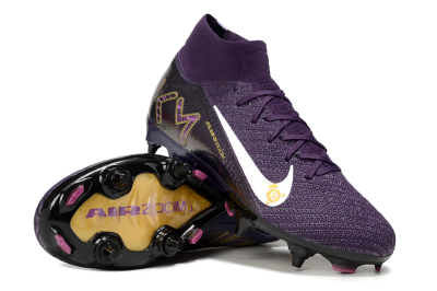 Nike Air Zoom Mercurial Superfly 10 Elite SG Football Boots - Purple/White/Gold