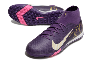 Nike Air Zoom Mercurial Superfly 10 Academy TF Football Shoes - Purple/White/Gold