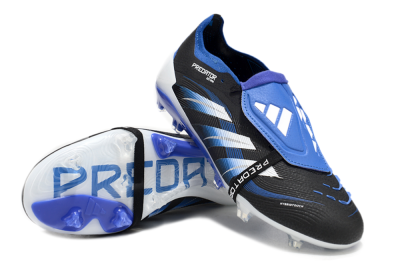 Adidas Predator 25 Elite Foldover Tongue FG Football Boots - Black/Blue/White