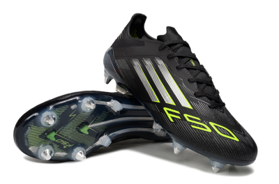 Adidas F50 Elite SG Football Boots - Black/Silver/Yellow