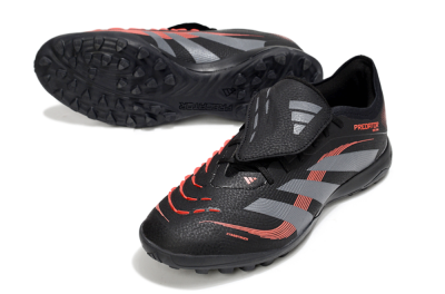 Adidas Predator Elite Foldover Tongue TF Football Shoes - Black/Grey/Red