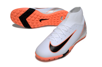 Nike Air Zoom Mercurial Superfly 10 Academy TF Football Shoes - White/Black/Orange/Silver