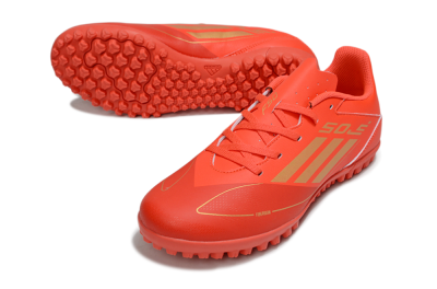 Adidas F50 Club TF Football Shoes - Red/Gold