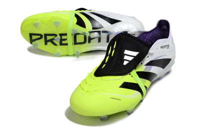 Adidas Predator 25 Elite Foldover Tongue FG Football Boots - White/Yellow/Black