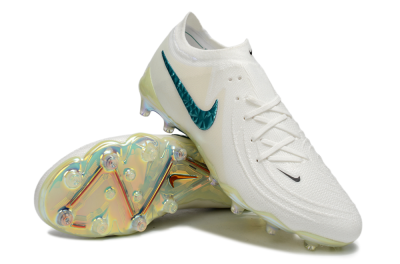 Nike Phantom GX 2 Elite AG Football Boots - Beige/Blue/Gold