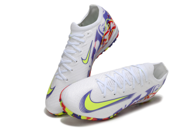 Nike Air Zoom Mercurial Vapor 16 Elite TF Football Shoes - White/Yellow/Purple/Red