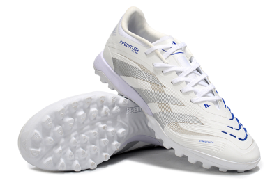 Adidas Predator 25 Elite TF Football Shoes - Beige/Silver/White