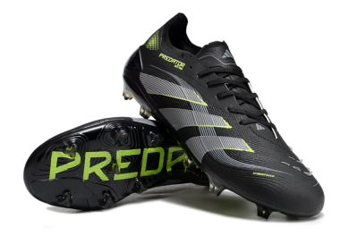 Adidas Predator 25 Elite FG Football Boots - Black/Silver/Yellow
