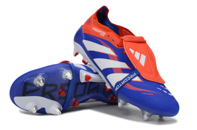 Adidas Predator 25 Elite Foldover Tongue SG Football Boots - Blue/White/Red