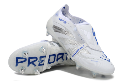 Adidas Predator 25 Elite Foldover Tongue SG Football Boots - White/Silver/Blue