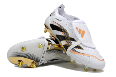 Adidas Predator 25 Elite Foldover Tongue SG Football Boots - White/Black/Gold
