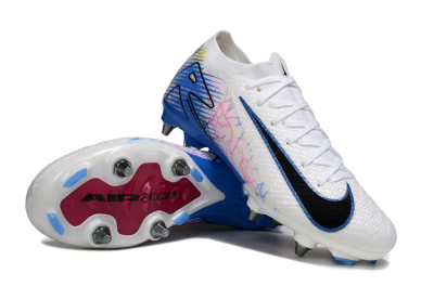 Nike Air Zoom Mercurial Vapor 16 Elite SG Football Boots - White/Black/Blue