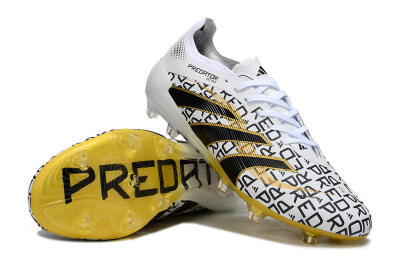 Adidas Predator 25 Elite FG Football Boots - White/Gold/Black