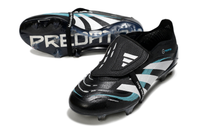 Adidas Predator 25 Elite Foldover Tongue FG Football Boots - Black/White/Jade