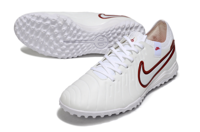 Nike Tiempo Legend 10 Pro TF Football Shoes - White/Red