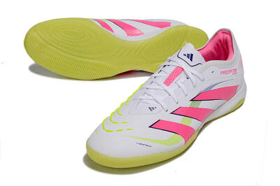 Adidas Predator 25 Elite IC Football Shoes - White/Pink/Yellow