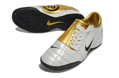 Nike Total 90 III TF Football Shoes - White/Black/Yellow