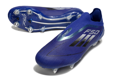 Adidas F50 Elite Laceless SG Football Boots - Blue/Silver/Black