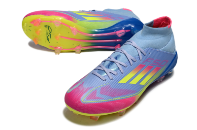 Adidas F50 Elite Mid FG Football Boots - Jade/Yellow/Pink