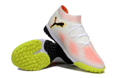 Puma Future 8 Ultimate TF Football Shoes - White/Pink/Yellow