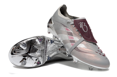 Adidas Predator 25 Elite Foldover Tongue FG Football Boots - Grey/Silver/Red
