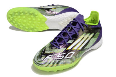 Adidas F50 Pro TF Football Shoes - Purple/White/Yellow