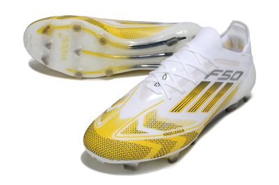 Adidas F50 Elite Kings League FG Football Boots - White/Yellow/Black