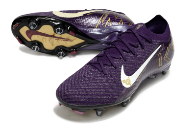 Nike Air Zoom Mercurial Vapor 16 Elite SG Football Boots - Purple/White/Gold