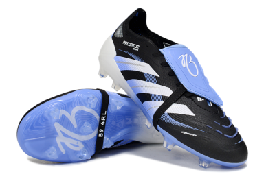 Adidas Predator 25 Elite Foldover Tongue FG Football Boots - Black/White/Blue