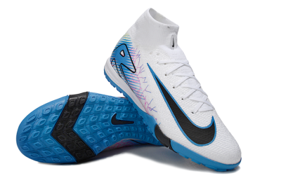 Nike Air Zoom Mercurial Superfly 10 Elite TF Football Shoes - White/Blue/Black