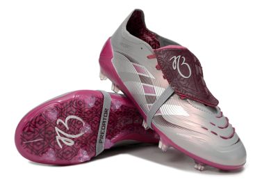 Adidas Predator 25 Elite Foldover Tongue FG Football Boots - Silver/Red