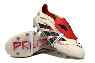 Adidas Predator 25 Elite Foldover Tongue AG Football Boots - White/Black/Red