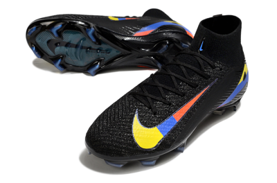 Nike Air Zoom Mercurial Superfly 10 Elite FG Football Boots - Black/Yellow/Blue/Red