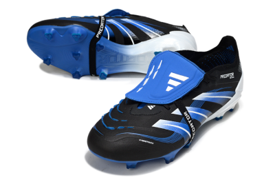 Adidas Predator 25 Elite Foldover Tongue FG Football Boots - Black/Blue/White