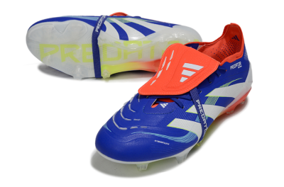 Adidas Predator 25 Elite Foldover Tongue FG Football Boots - Blue/White/Red
