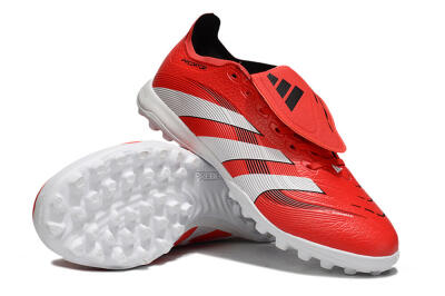 Adidas Predator 25 Elite Foldover Tongue TF Football Shoes - Red/White/Black