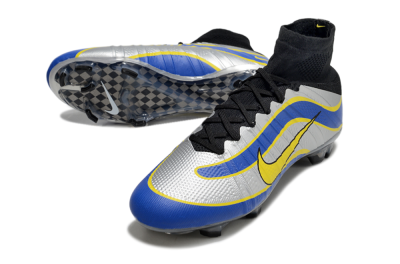 Nike Mercurial Superfly 4 Elite FG Football Boots - Silver/Yellow/Blue